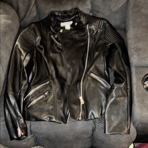 H&M Black Leather Motorcycle Jacket